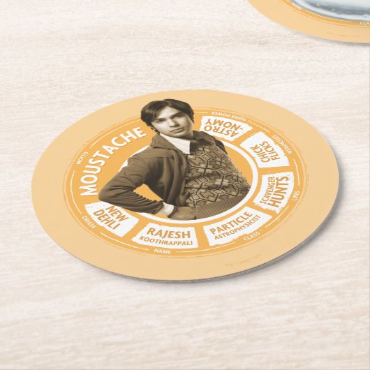 Dessous-de-verre Rond En Papier Rajesh Info Graphic (Incliné)