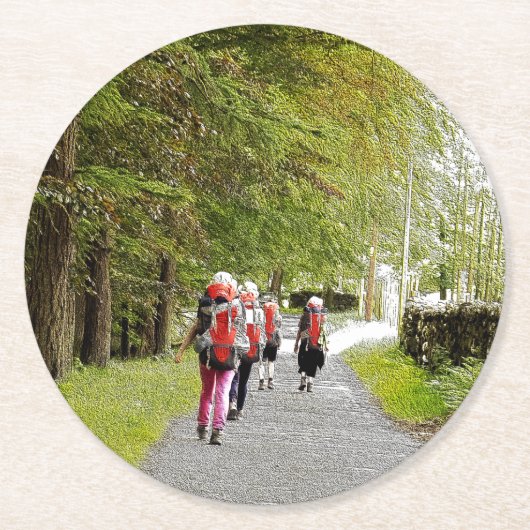 DESSOUS-DE-VERRE ROND EN PAPIER RANDONNÉE (Devant)