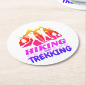 Dessous-de-verre Rond En Papier Randonnée ou trekking (Incliné)