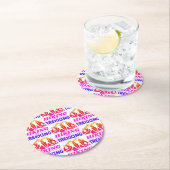 Dessous-de-verre Rond En Papier Randonnée ou trekking (En situation)