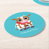 Dessous-de-verre Rond En Papier Reba la vache (Incliné)