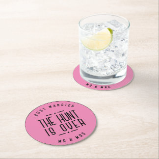 Dessous-de-verre Rond En Papier Réception de mariage Bière, bar, dessous de verre 