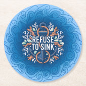 Dessous-de-verre Rond En Papier Refuser de Couler (Devant)