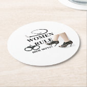 DESSOUS-DE-VERRE ROND EN PAPIER RÈGLE DE FEMMES (Incliné)