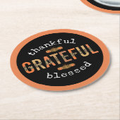 Dessous-de-verre Rond En Papier Remerciements à l'Empreinte de léopard amusant Ble (Incliné)