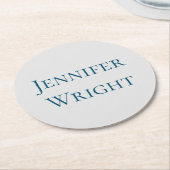 Dessous-de-verre Rond En Papier Remplacer par votre nom classique ordinaire (Incliné)
