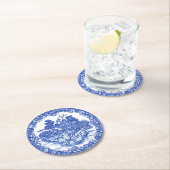 Dessous-de-verre Rond En Papier Renard bleu renard renard renard renard renard ren (En situation)