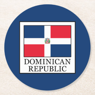 Dessous-de-verre Rond En Papier République dominicaine