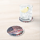 Dessous-de-verre Rond En Papier République tchèque Tchèque États-Unis États-Unis (En situation)