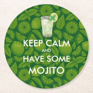 Dessous-de-verre Rond En Papier Restez au calme - Mojito
