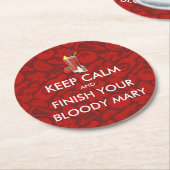 Dessous-de-verre Rond En Papier Restez calme - Bloody Mary (Incliné)