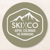 Rétro coutume d'Aspen le Colorado de logo de
