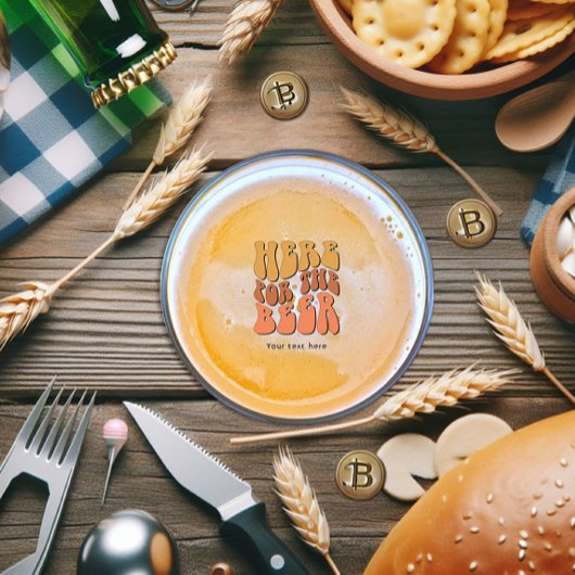 Dessous-de-verre Rond En Papier Retro Soirée de dégustation de bière