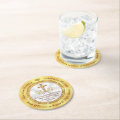 Dessous-de-verre Rond En Papier Réutilisable aux Dessous de verre chrétiens, perso (En situation)