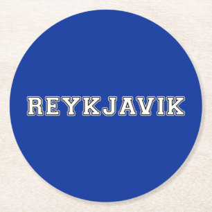 Dessous-de-verre Rond En Papier Reykjavik Islande