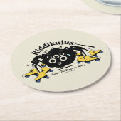 Dessous-de-verre Rond En Papier Riddikulus - Rire des chiens (Incliné)