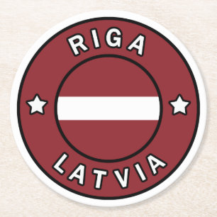 Dessous-de-verre Rond En Papier Riga Lettonie