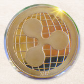 Dessous-de-verre Rond En Papier Ripple XRP Crypto (Devant)