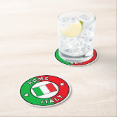 Dessous-de-verre Rond En Papier Rome Italie (En situation)