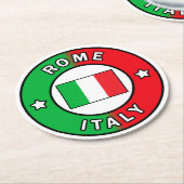 Dessous-de-verre Rond En Papier Rome Italie (Incliné)