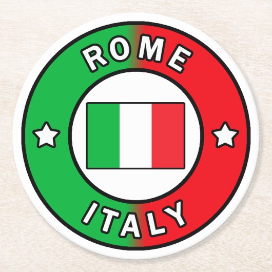 Dessous-de-verre Rond En Papier Rome Italie (Devant)