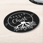 Dessous-de-verre Rond En Papier Rooted in Christ (Incliné)