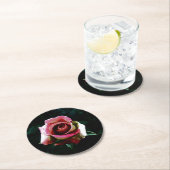 Dessous-de-verre Rond En Papier rose (En situation)