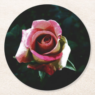 Dessous-de-verre Rond En Papier rose