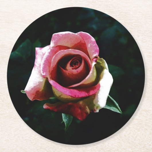 Dessous-de-verre Rond En Papier rose (Devant)