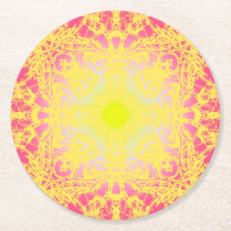 Dessous-de-verre Rond En Papier rose