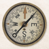 Dessous-de-verre Rond En Papier Rose Compass 1 (Devant)