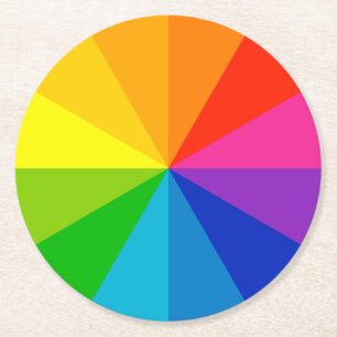 Dessous-de-verre Rond En Papier Roue couleur