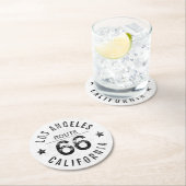 Dessous-de-verre Rond En Papier Route 66 (En situation)