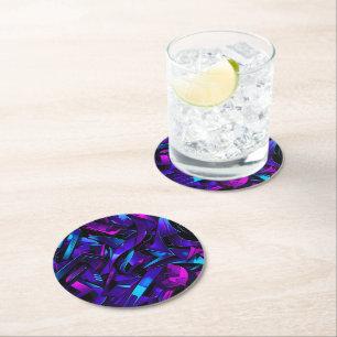 Dessous-de-verre Rond En Papier Rue Graffiti Abstraite