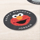Dessous-de-verre Rond En Papier Rue Sésame | Elmo Birthday Chalkboard (Incliné)