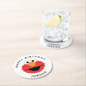 Dessous-de-verre Rond En Papier Rue Sésame | Elmo Birthday Chalkboard (En situation)