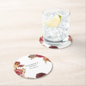 Dessous-de-verre Rond En Papier Rustique Botanique Mariage de automne d'automne (En situation)