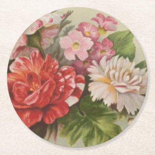 Dessous-de-verre Rond En Papier Saint-Valentin antique, L. Prang & Co., 1882