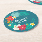 Dessous-de-verre Rond En Papier Saison Aloha Hawaiian (Incliné)