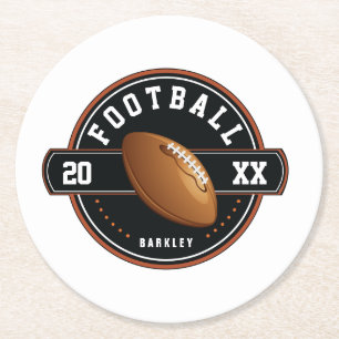 Dessous-de-verre Rond En Papier Saison de football personnalisée