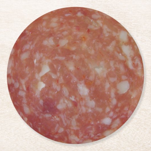 Dessous-de-verre Rond En Papier Salami (Devant)