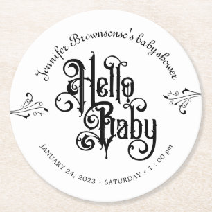 Dessous-de-verre Rond En Papier Salut bébé gothique sombre