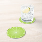 Dessous-de-verre Rond En Papier Salutations d'été : Fun Lime (En situation)