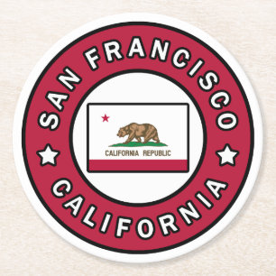 Dessous-de-verre Rond En Papier San Francisco Californie