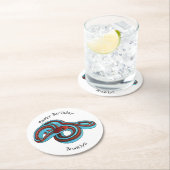 Dessous-de-verre Rond En Papier San Francisco garter snake (En situation)