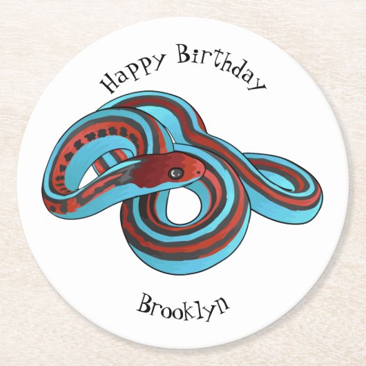 Dessous-de-verre Rond En Papier San Francisco garter snake (Devant)