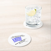 Dessous-de-verre Rond En Papier Sang d'Hellas & Ouzo (En situation)