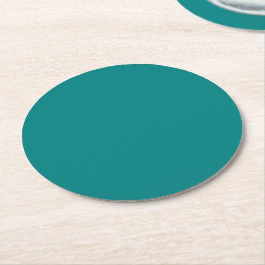 Dessous-de-verre Rond En Papier Sarcelle (Incliné)
