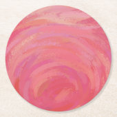 Dessous-de-verre Rond En Papier Saumon Swirl (Devant)