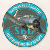 Dessous-de-verre Rond En Papier SBD Dauntless (Devant)